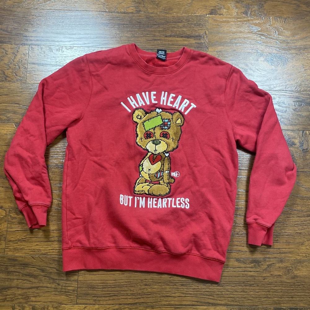 Kodak Black Sniper Gang Red L I Have Heart But I'm Heartless Sweatshirt Rap Bear
